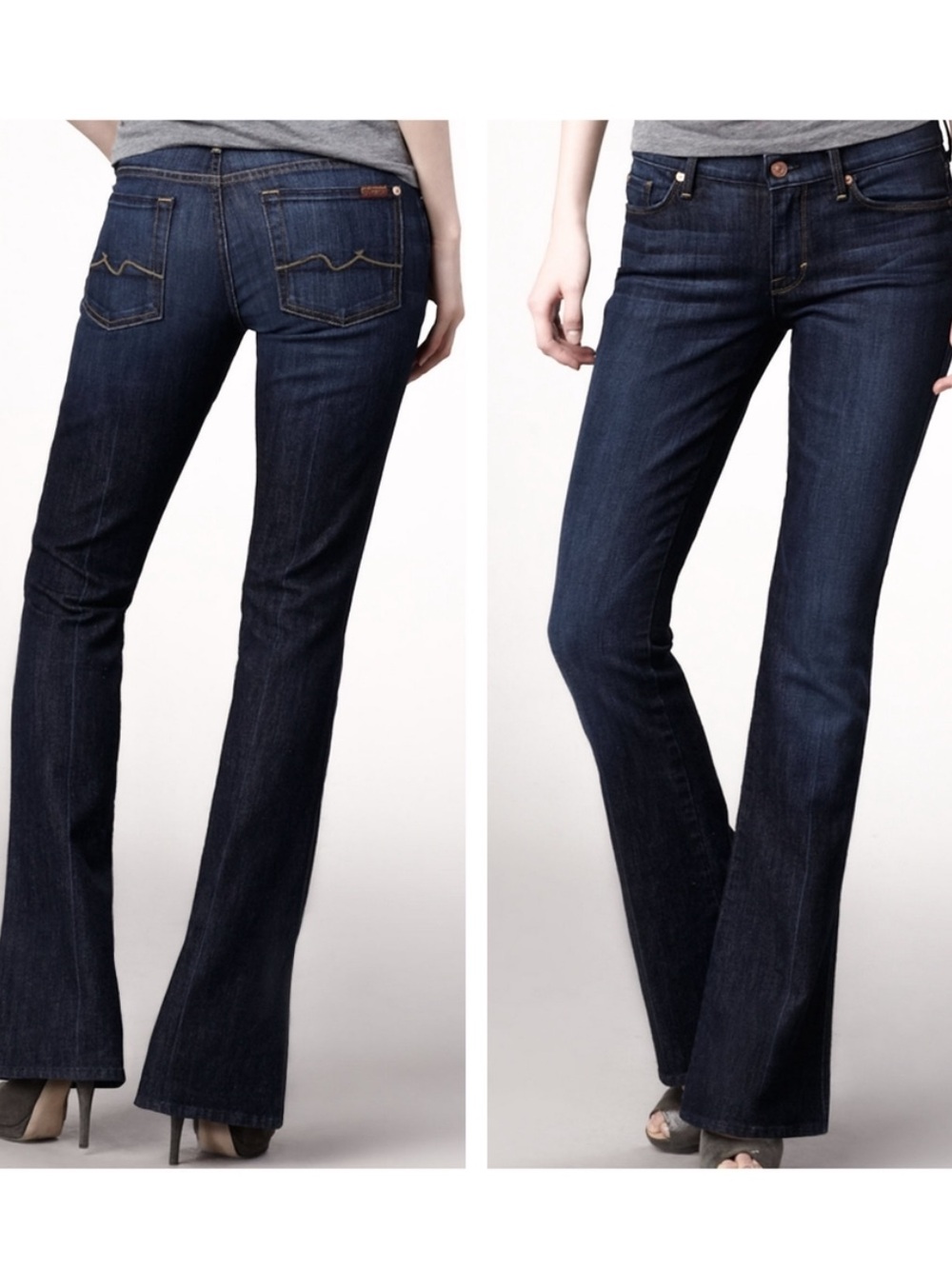 7 For All Mankind Kimmie Bootcut Jeans  Dark Blue, size 27